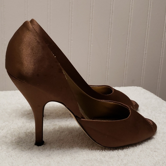Gossip bronze colour satin peeptoe, 5 - Picture 2 of 10